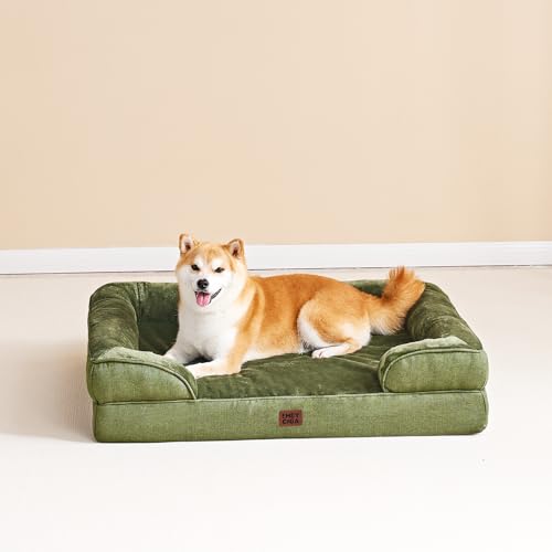 Orthopedic Small Dog Bed (Olive Green / 24.0"l X 18.0"w X 6.0"th)