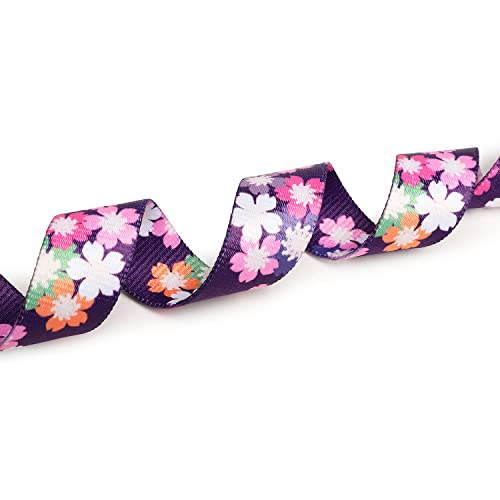 Adjustable Dog Collar (Large / Floral Pink)