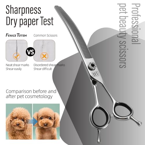 7.0" Professional Dog Curved Thinning Shears for Grooming (Curved Thinning / 7.0 inch)