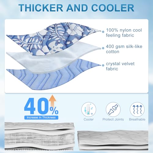Cooling Mat for Large Dogs (Hawaii Blue / 48.0"L x 28.0"W x 1.0"Th(L))