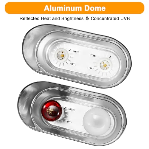 Dual Reptile Light Fixture with Switches (Heat Lamp+switches)