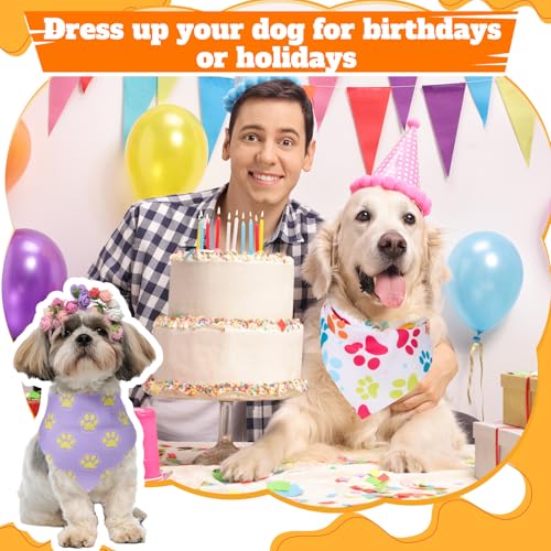 120 Pcs Dog Bandanas Bulk