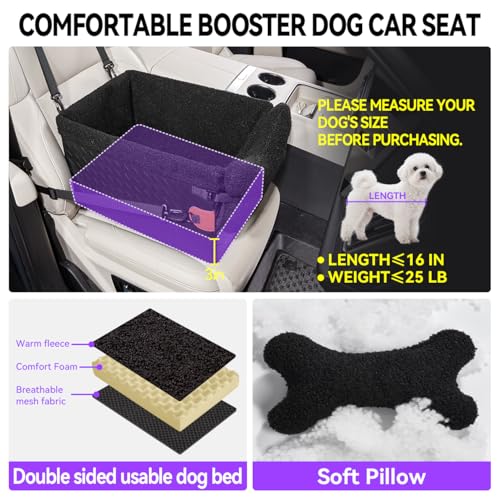 Dog Car Seats for Small Medium Dogs (Black / Small Dog)
