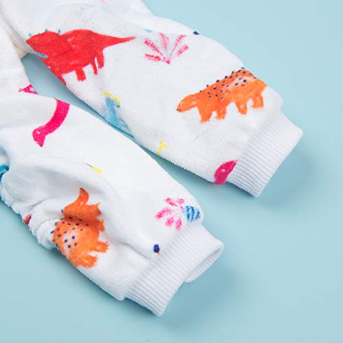 Dog Halloween Pajamas Puppy Onesies Small Dogs Soft Pjs Coat Cat Apparel Comfy Pet Christmas Clothes Outfit Doggie Bodysuit (X-Large / White Dino)