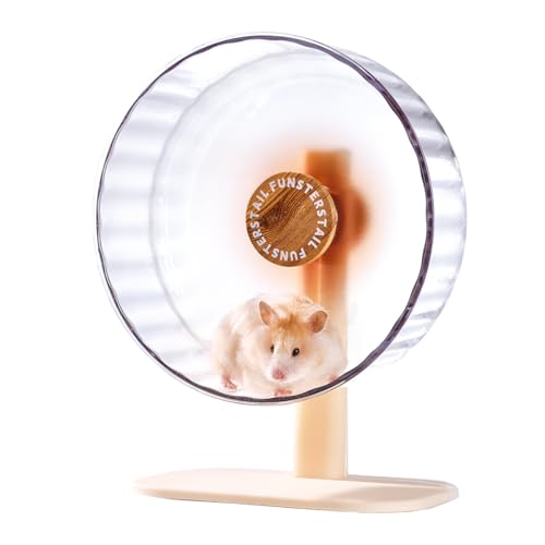 Super Silent Hamster Wheel 12 Inch (Wood Brown / Large(12 inch))