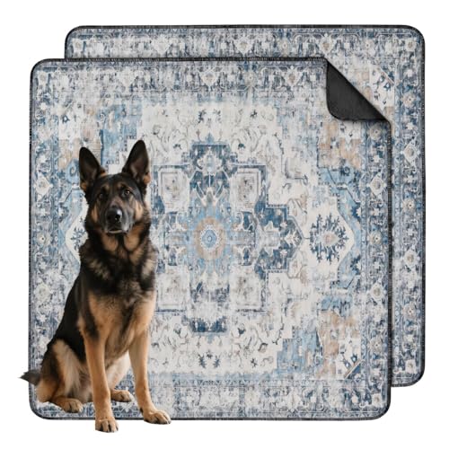 Washable Pee Pads for Dogs 2 Pack (48"x48"(2 Pack) / C Blue)