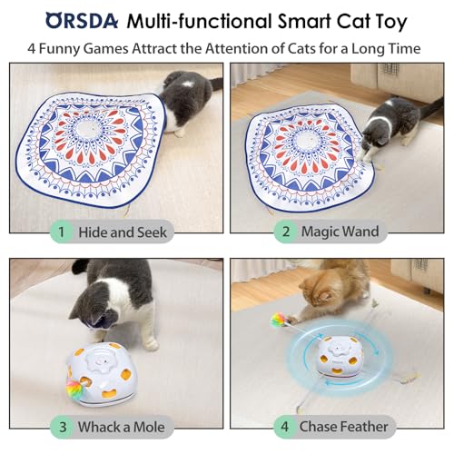 Cat Toys 4 in 1 Interactive Cat Toys for Indoor Kitten