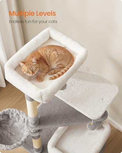 Cat Tree Indoor (L (21"L x 18"W x 60"H) / Dove Gray)