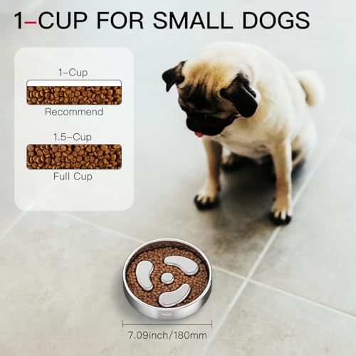 Slow Feeder Dog Bowl (Spiral-2Pack / S 1~1.5Cups)