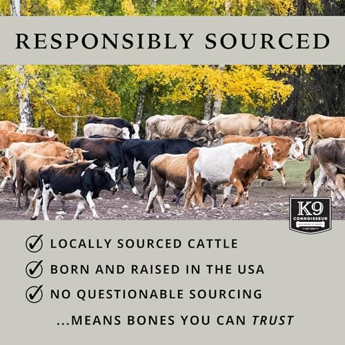Dog Bones Made in USA for Large Breed Aggressive Chewers All Natural Long Lasting Meaty Mammoth Marrow Filled Bone Chew Treat Best for Dogs Over 50 Pounds (4 Pack)