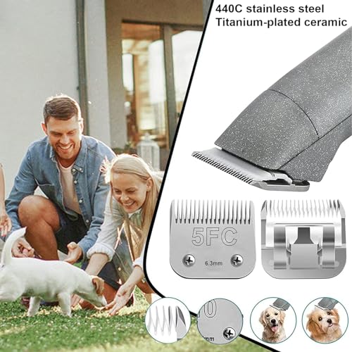 Wide Blade for Pet Grooming (Silver/7FW-3Pack)