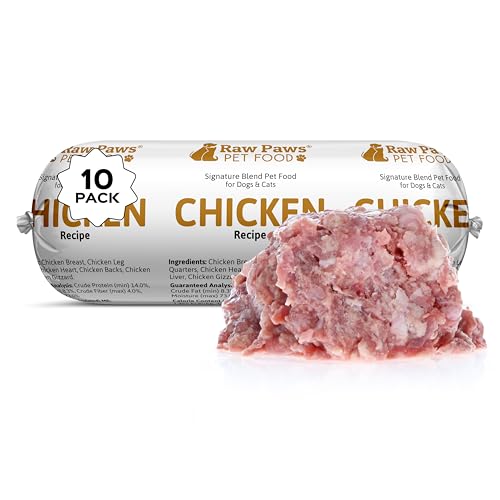 Frozen Raw Chicken Recipe Dog & Cat Food (1 Pound (Pack of 10))