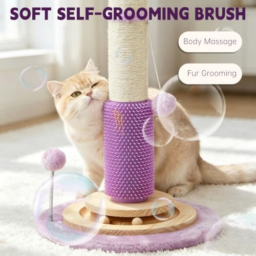 45" Tall Cat Scratching Post for Large (pruple-45inch)