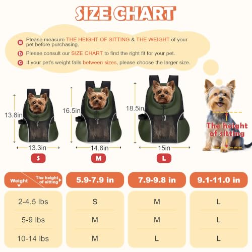 Pet Dog Carrier Backpack (H-Army Green)