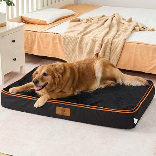 Orthopedic Memory Foam XXL Dog Bed (48.0"L x 30.0"W x 6.0"Th / Space Black)