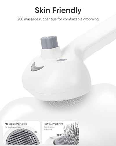 Pet Steam Brush Dog Cat 2026 New Grooming Comb for Shedding (Gray / 240ML)