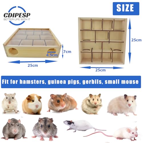 Wooden Hamster Maze with Transparent Acrylic Cover