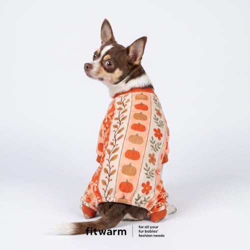 Pumpkin Dog Fleece Pajamas (Pumpkin Flower / XX-Large)