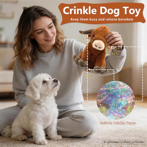 Highland Cow Dog Toy (Brown Cow)