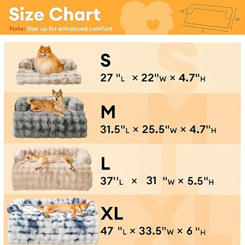 Dog Couch Bed (37"×31"×5.5" / Coffee)