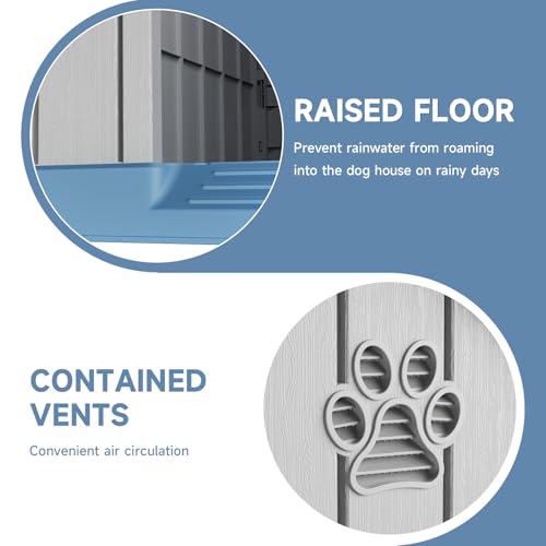 Dog House Outdoor (Blue / 26.26*24.57*25.83)