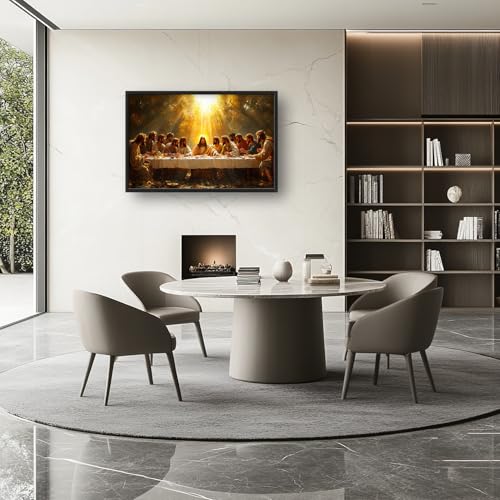 Large The Last Supper Wall Art for Living Room (36"L x 24"W / Jesus)