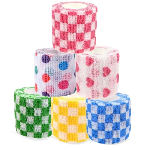 Pet Bandage 6 Rolls (Checkered)