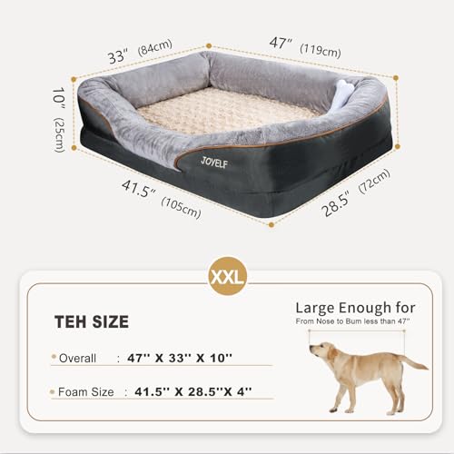 XXLarge Memory Foam Dog Bed (XXLarge-47'' x 33'')