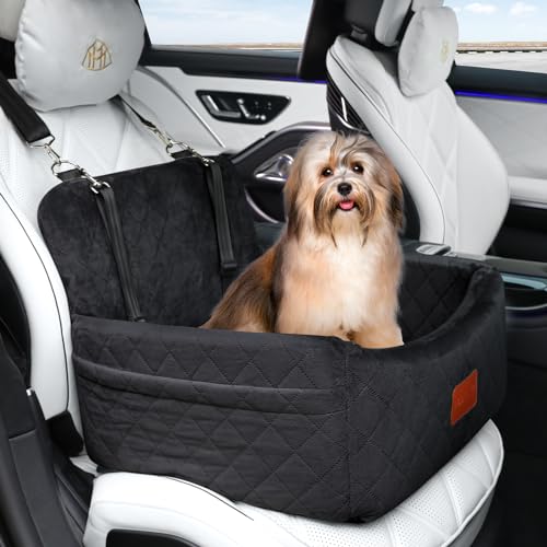 Dog Car Seat for Small Dogs Under 30lbs (Black / Small)