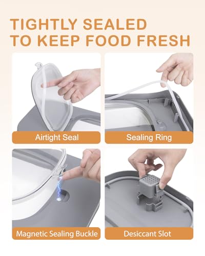 10 13 Lbs Dog Food Storage Container (Grey/10-13 Lbs)