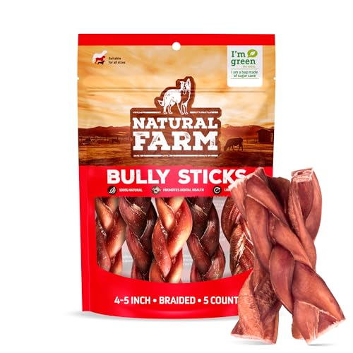 Odor Free Braided Bully Sticks (4-5" Braided - 5 Count)