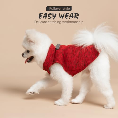 Fleece Dog Sweater (Mixed Red / Large)