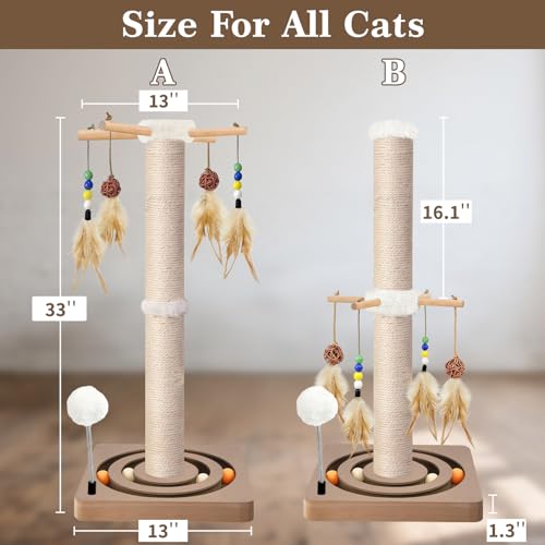 Tall Cat Scratching Post (33 Inches Tall)