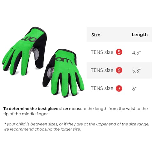 Kids Bike Gloves (Green / 7)