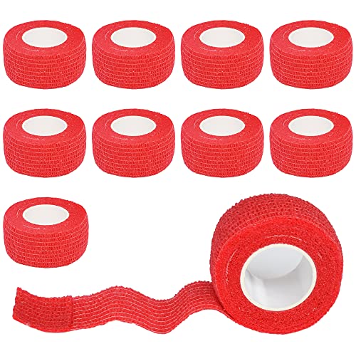 1 Inch Self Adhesive Bandage Wrap Cohesive Wrap (1 Inch / Red)
