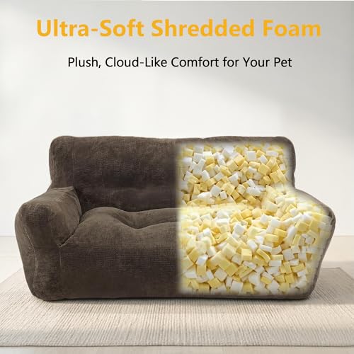 43.4" Dog Couch for Small Medium Breed Pet Sofa Bed PS581 Mocha (Mocha)