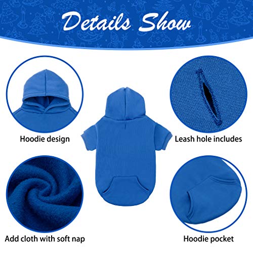 Dog Hoodie for Large Medium Small Dogs (Blue / Large)