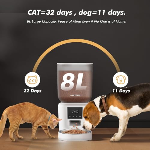 Automatic Cat Feeder (Pure White)