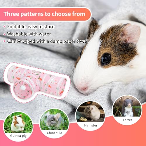 Guinea Pig Tunnel Hideout 3 (Pink)