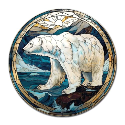 Metal Tin Sign (8×8 Inches / Polar Bear-4)