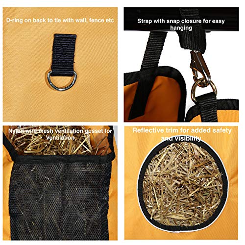 1200 D Hay Feeder Tote Bag for Horses (Red)