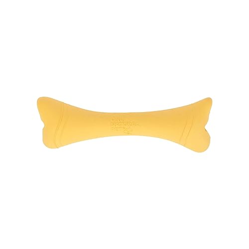 Rubber Boredom Buster Treat Stuffer Dog Toys (Yellow)
