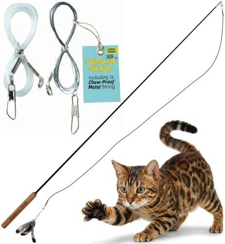 Forever Stick Cat Wand Toy (Forever Stick and Chew-proof String)