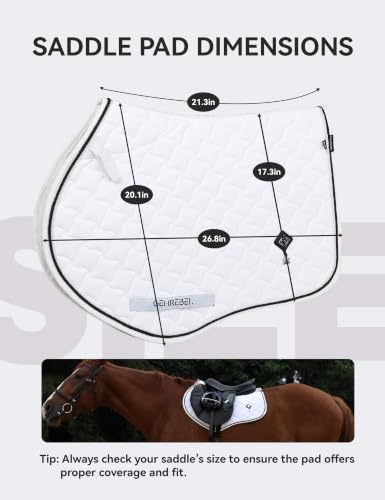 Close Contact Saddle Pad for Horses (White)