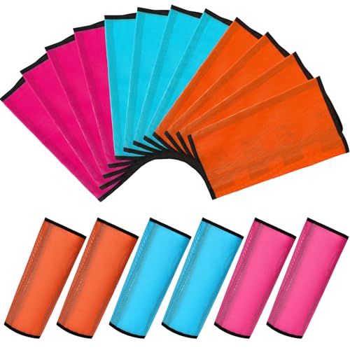 12 Fly Boots for Horse Set of 12 Loose Breathable Mesh Horse Fly Sheets Protective Horse Leg Wraps Leggings for Preventing Flies and Mosquitoes Bites (Pink, Blue, Orange)
