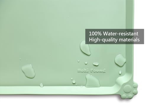 Large Silicone Pet Food Mats Tray (24" x 16" / Jade)