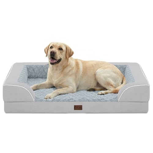 Orthopedic Dog Bed for Extra Large Dogs (Light Grey / 45.0"L x 35.0"W x 8.5"Th)