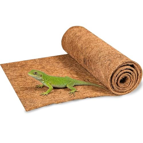 78.7x15.7in Reptile Carpet Coconut Fiber Substrate Large Snake Bedding Coco Liner Roll Mat for Bearded Dragon Tortoise Lizard Habitat Pad Garden Decoration (15.7x78.7inch)