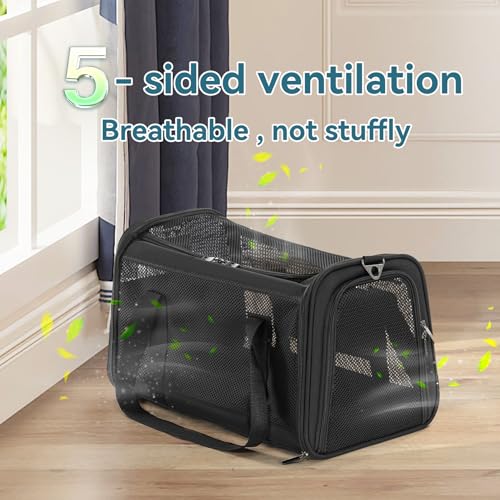 Soft Sided Cat Carrier (18.0"L x 11.0"W x 11.0"H / Z-Black)