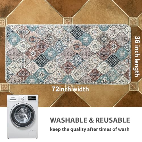Washable Pee Pads for Dogs (36x72 Inch (Pack of 2) / Dark Red/Multi)